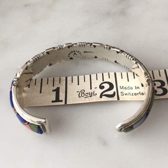 Sold Vintage Navajo A. Francisco Multi Stone Bracelet - Picture 13 of 15
